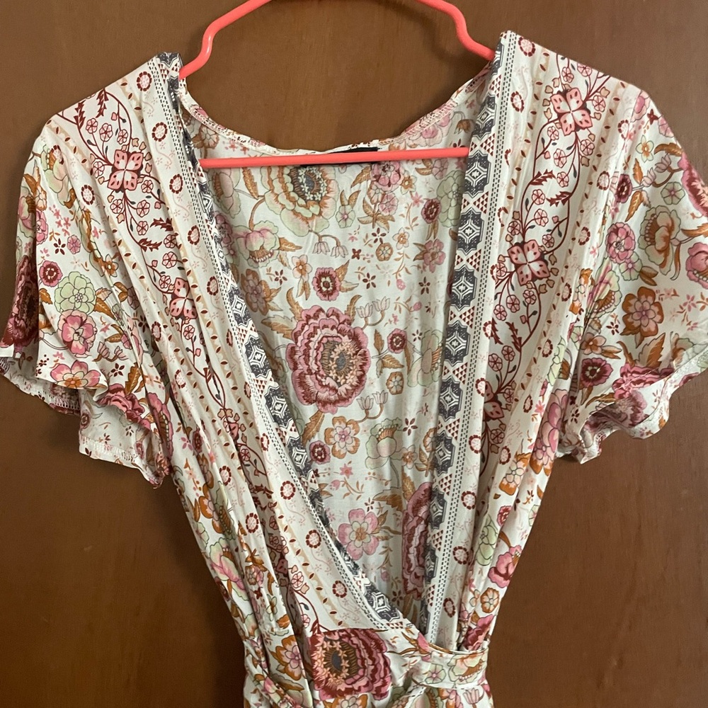 Floral Wrap Maxi Dress - Picture 3 of 4